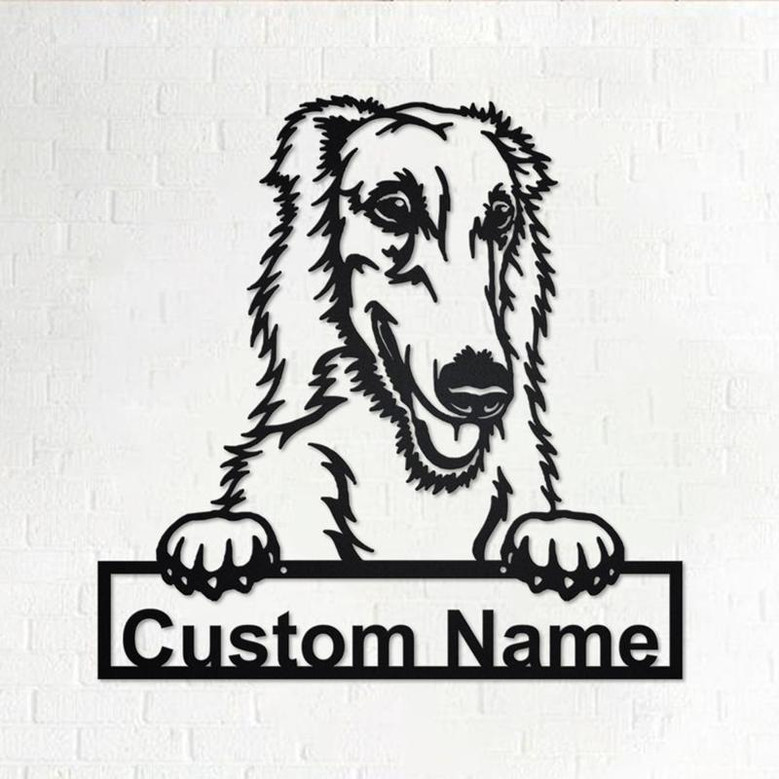 Personalized Borzoi Metal Sign | Borzoi Metal Wall Art | Dog Metal Sign | Dog Lover Gift | Borzoi | Custom Dog