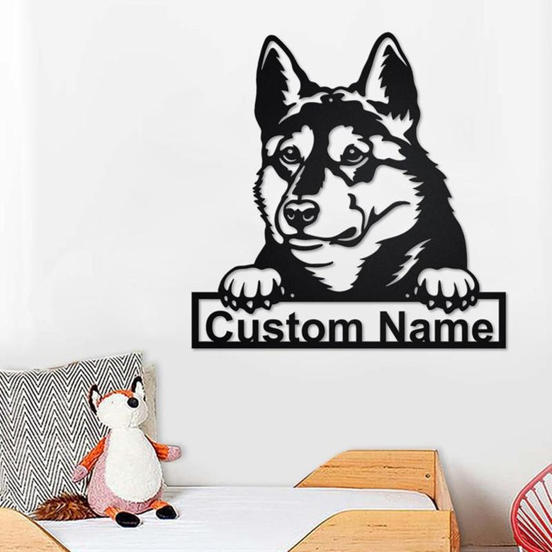 Custom West Siberian Laika Dog Metal Wall Art, Personalized West Siberian Laika Name Sign Decoration For Room,West Siberian Laika Home Decor