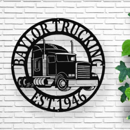 Big Rig Trucker 18 Wheeler Diesel Metal Sign, Customized Metal Trucker Sign