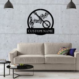 Personalized Banjo Music Metal Sign Art Custom Banjo Music Metal Sign Banjo Gifts for Men Banjo Gift Musical Instrument Gift
