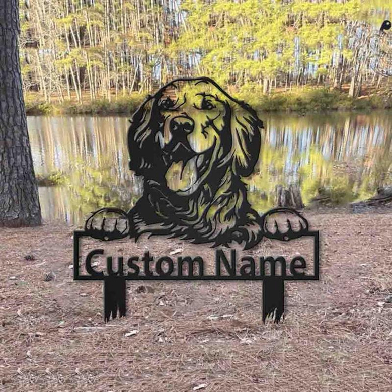 Personalized Golden Retriever Metal Yard Art | Golden Retriever Metal Yard Art | Golden Retriever Gifts Funny | Dog Gift | Animal Custom