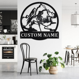Custom Freestyle Skiing Metal Wall Art,Personalized Freestyle Skier Name Sign Decoration For Room, Skiing Home Decor,Custom Freestyle Skiing