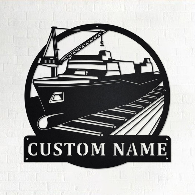 Custom Ship Building Metal Wall Art, Personalized Ship Building Name Sign Decoration For Room, Ship Building Metal Home Decor, Custom Ship
