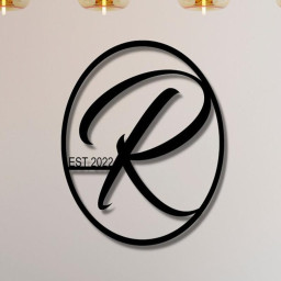 Personalized Family Name Metal Sign, Metal Established Family Sign, Housewarming Gift, Door Hanger, Wedding Gift, Metal Monogram Sign