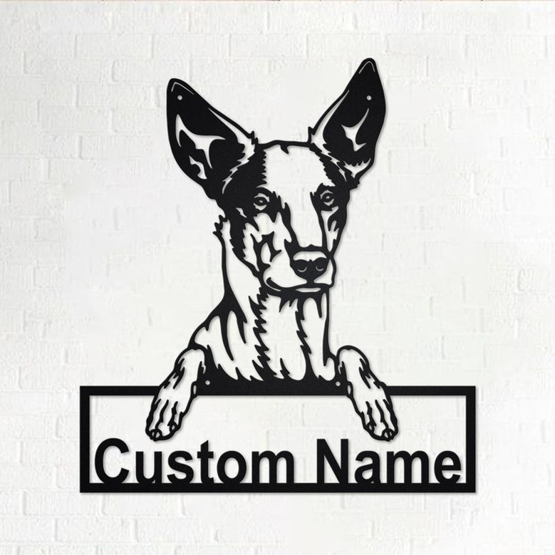 Custom Podenco Dog Metal Wall Art, Personalized Podenco Name Sign Decoration For Room, Podenco Home Decor, Custom Dog, Podenco Dog