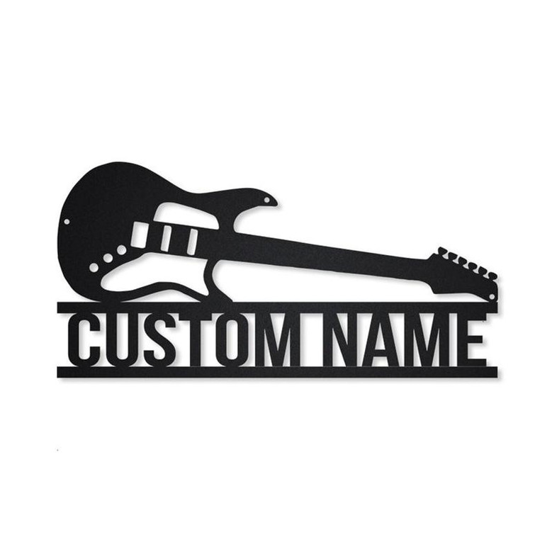 Personalized Guitar Bass Metal Sign Art | Custom Guitar Bass Metal Wall Art | Bedroom Decor | Custom Guitar Decoration