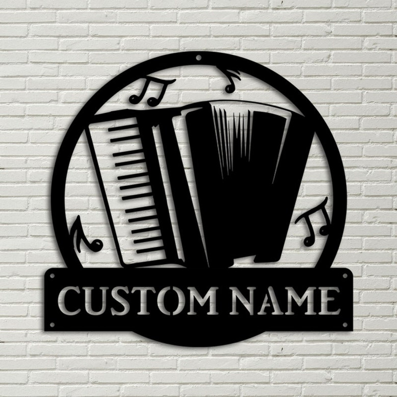 Personalized Accordion Metal Sign Art Custom Accordion Metal Sign Accordion Gifts for Men Accordion Gift Musical Instrument Gift