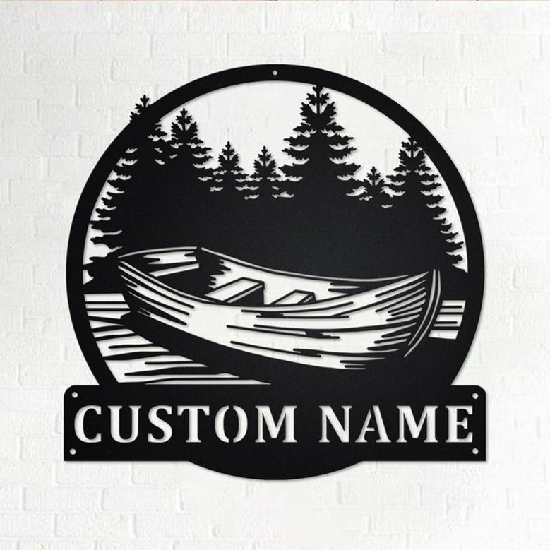 Custom Kayak Canoe Boat Metal Wall Art, Personalized Kayaker Name Sign Decoration For Room, Kayaking Metal Home Decor, Custom Kayaking