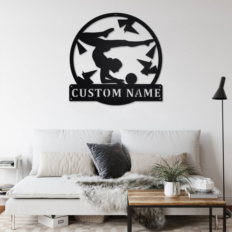Personalized Rhythmic Gymnastics Ball Metal Sign | Rhythmic Gymnastics Ball Metal Wall Art | Rhythmic Gymnastics Ball Lover Gift| Gymnastics