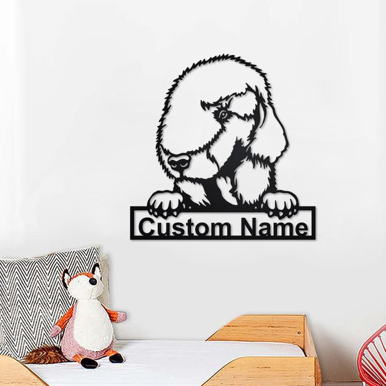 Personalized Bedlington Terrier Metal Sign | Bedlington Terrier Metal Wall Art | Dog Metal Sign | Dog Lover Gifts | Dog Metal Wall Decor
