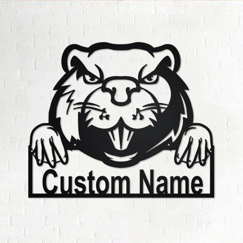 Custom Beaver Metal Wall Art, Personalized Beaver Name Sign Decoration For Room, Beaver Metal Home Decor, Custom Beaver, Beaver Lover Gift