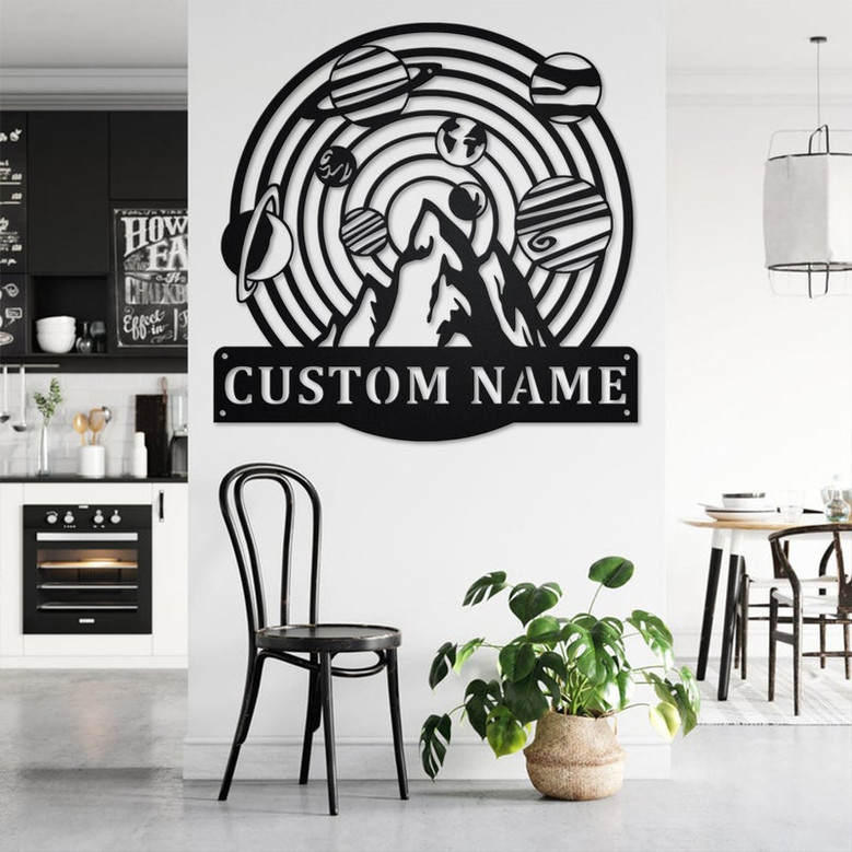 Custom Solar Metal Wall Art, Personalized Solar Name Sign Decoration For Room, Solar Home Decor,Custom Solar, Solar Metal Decor,Solar Lover
