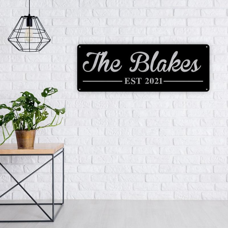 Last Name Metal Sign, Personalized Metal Sign, Metal Family Name Sign, Wedding Sign, Established Sign, Outdoor Signs,