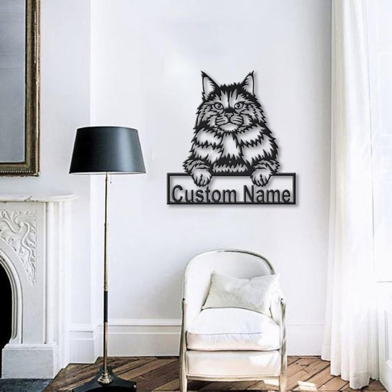 Personalized Siberian Cat Metal Sign Art | Custom Siberian Cat Metal Sign | Animal Gift | Pets Gift | Birthday Gift