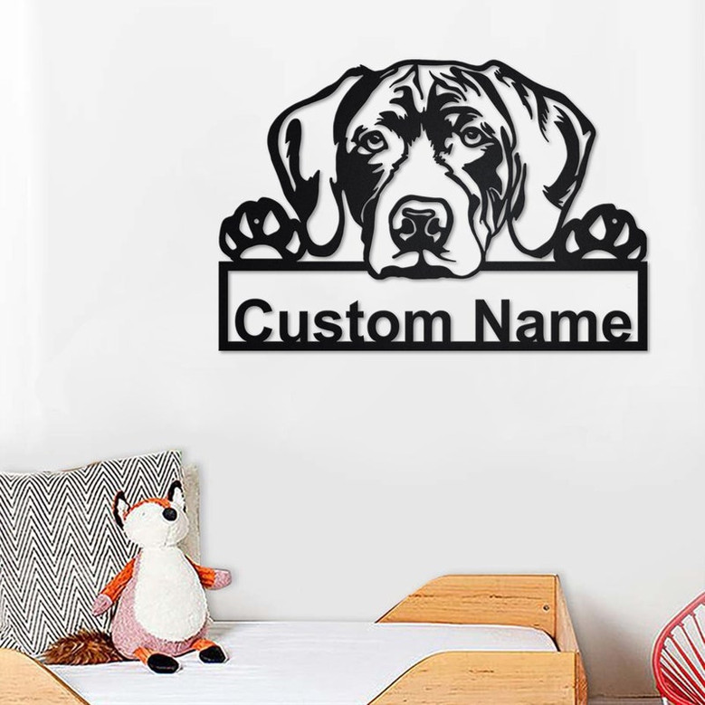 Custom German Shorthaired Pointer Dog Metal Wall Art, Personalized German Shorthaired Pointer Name Sign Decoration For Room, Custom Dog
