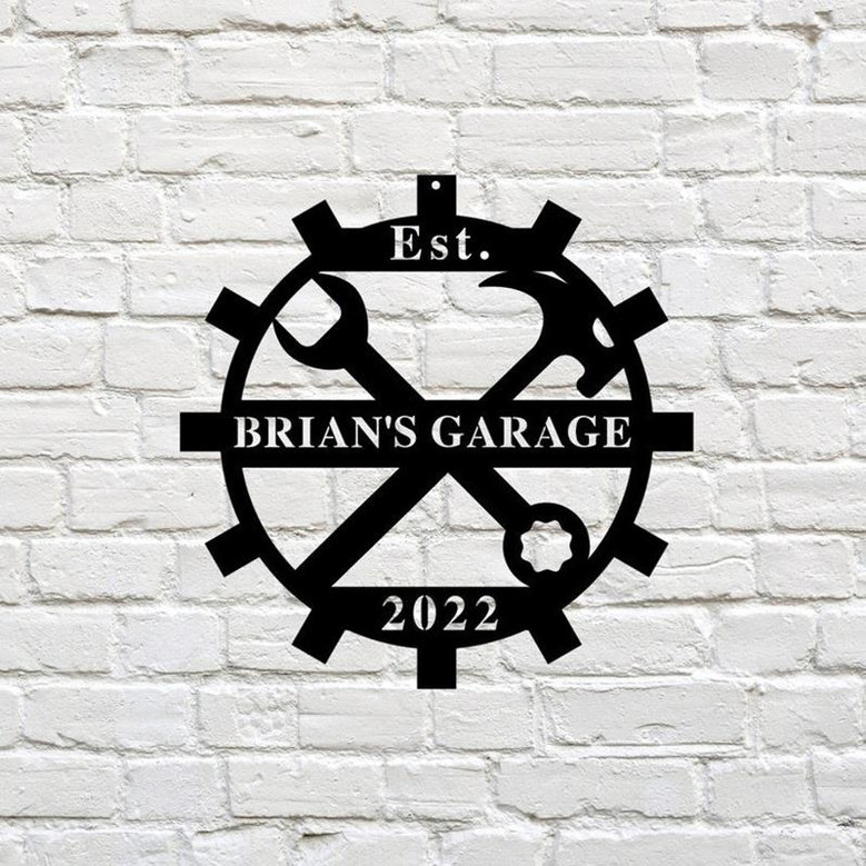 Custom Workshop Man Cave Sign, Man Cave Metal Signs, Personalized Man Cave Sign Metal