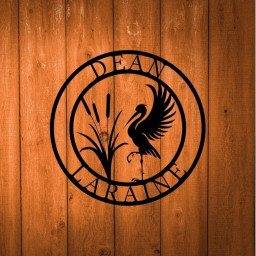 Egret Metal Wall Art Personalized Family Name Or Address Cabin Garden Porch Yard Farmhouse Decor Steel Sign Hanging Color Options