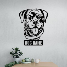 Rottweiler Metal Customized Wall Art, Metal Wall Art, Personalized Gift for Dog Lovers and Owners, Home Decor, Housewarming Gift