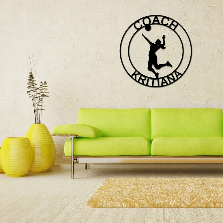 Volleyball Sign, Volleyball Gift for Girls, Personalized Volleyball Sign for Girls room, Metal Volleyball Sign, Coach Sign, Sports Decor