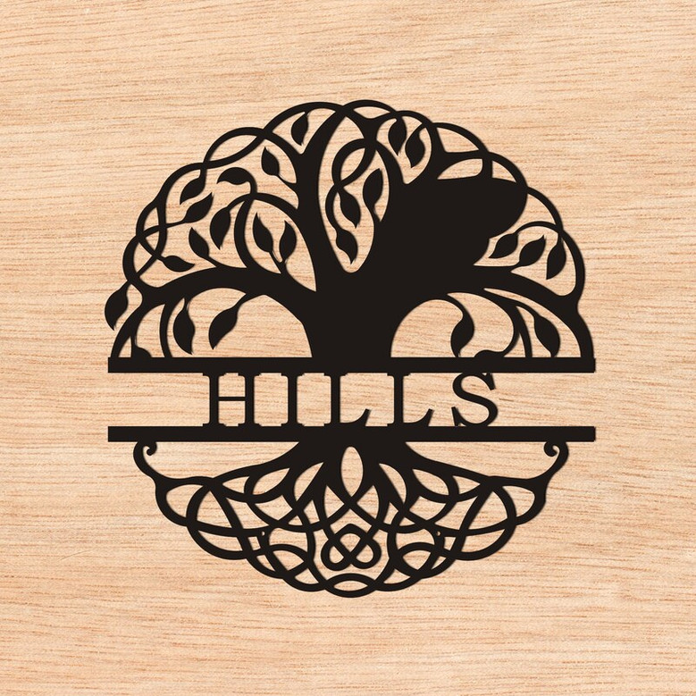 Personalized Family Tree Sign, Metal Wall Art, Tree of Life Decoration, Metal Family Tree Decor