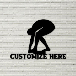 Customizable Metal Diving Sign, Personalized Diver Metal Sign, Swimming Decoration, custom sign, swimmer, swimmer sign, custom swimmer sign