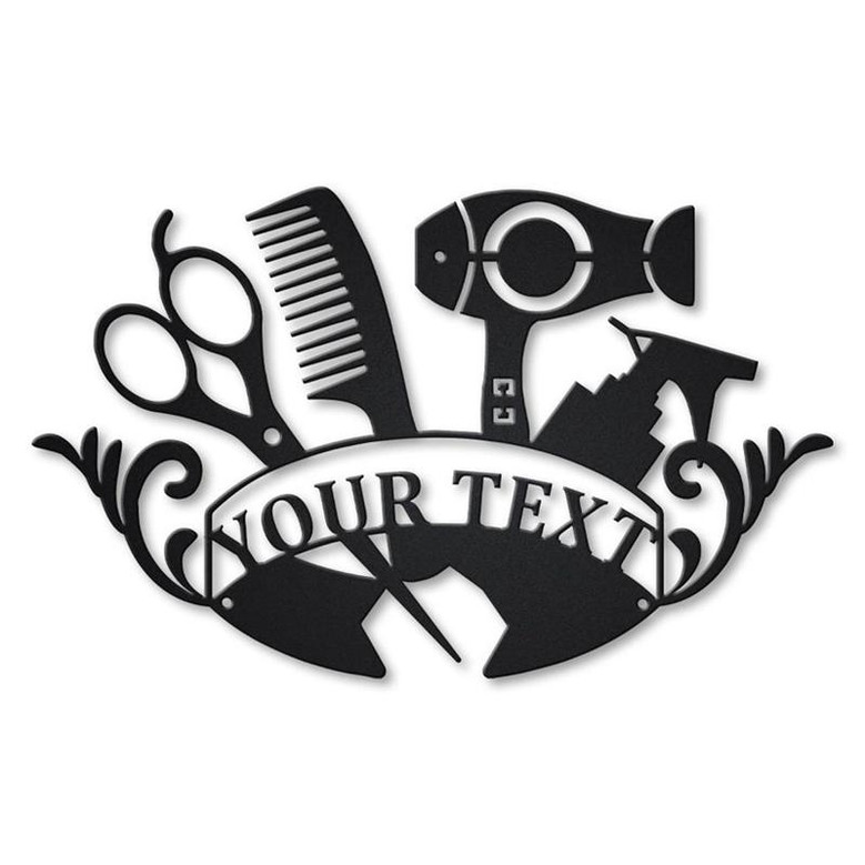 Personalized Beauty Salon Metal Sign Art | Custom Hair Stylist Salon Monogram Metal Sign | Hair Stylist Gifts | Job Funny | Hair Salon Gift