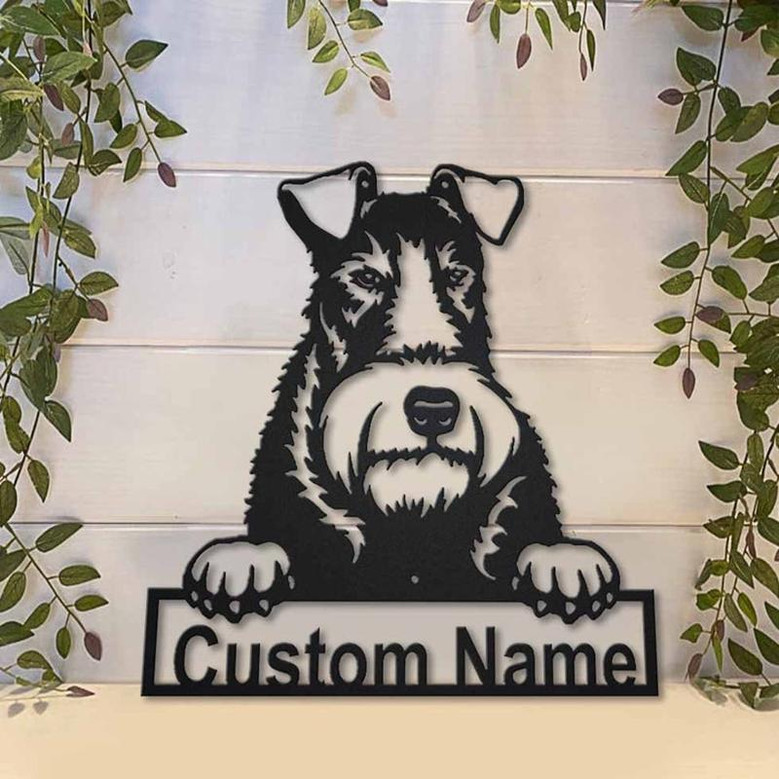Personalized Wire Fox Terrier Dog Metal Sign Art | Custom Wire Fox Terrier Dog Metal Sign | Boxer Dog Funny | Dog Gift | Animal Custom