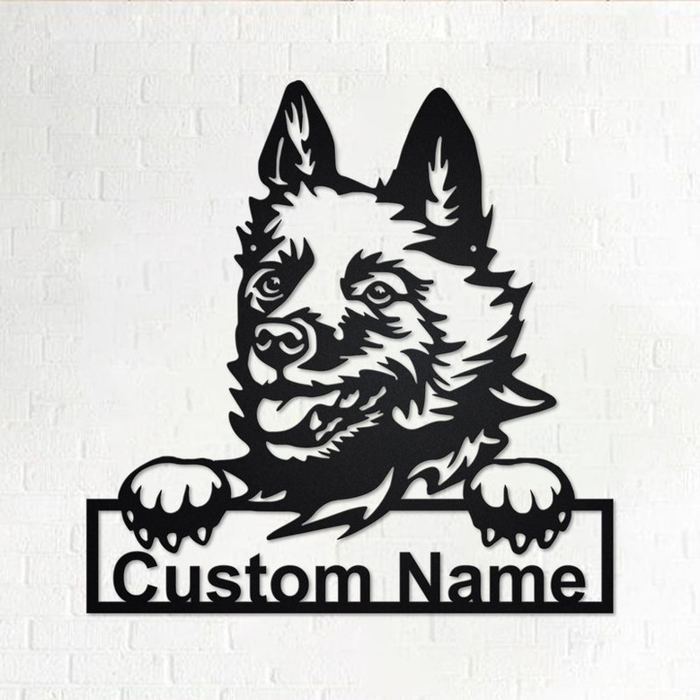 Custom Schipperke Dog Metal Wall Art, Personalized Schipperke Name Sign Decoration For Room, Schipperke Home Decor, Custom Dog, Schipperke