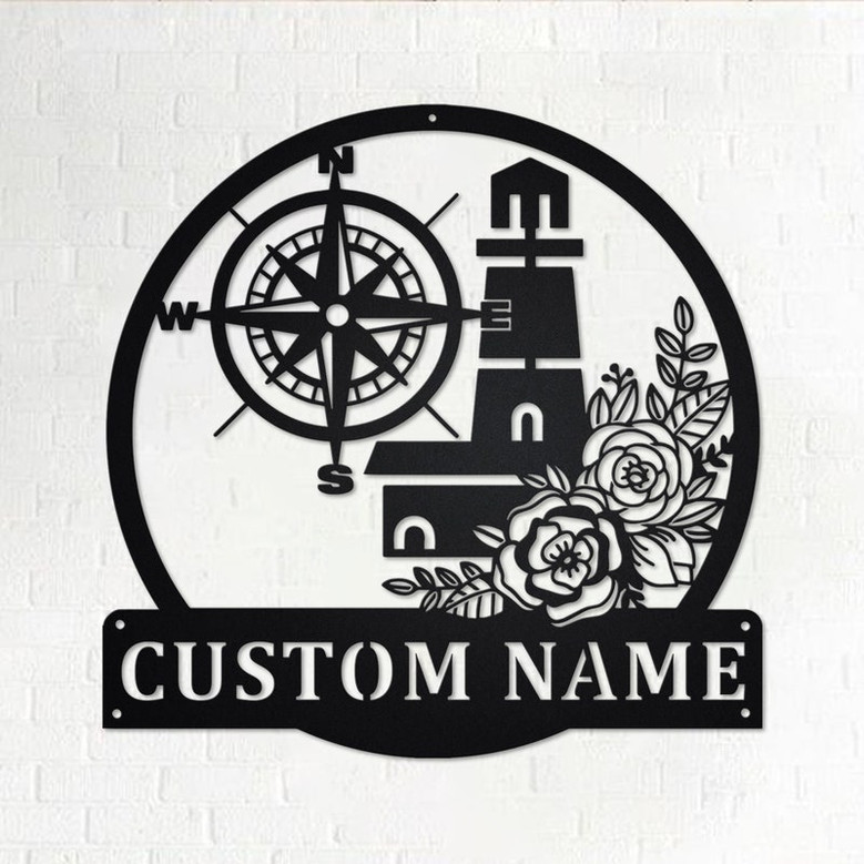 Custom Lighthouse Metal Wall Art, Personalized Lighthouse Name Sign Decoration For Room, Lighthouse Home Decor, Custom Lighthouse,Lighthouse