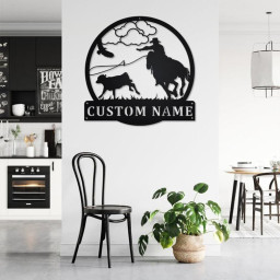 Personalized Calf Roping Metal Sign | Calf Roping Metal Wall Art | Calf Roping Metal Sign | Calf Roping Lover| Calf Roping Gift| Calf Roping