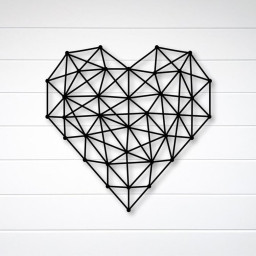 Heart Geometric Metal Wall Art | Heart Wall Decor | Metal Wall Decor | Kid's Room Decor | Living Room Decor | Abstract Heart | Nursery Decor