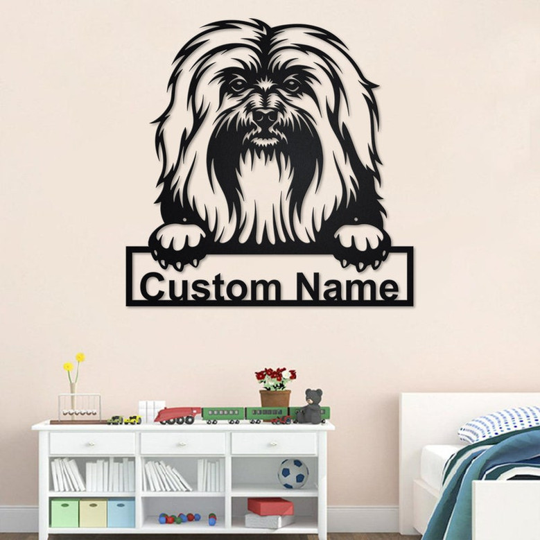 Custom Havanese Dog Metal Wall Art, Personalized Havanese Name Sign Decoration For Room, Havanese Home Decor, Custom Dog,Custom Havanese Dog