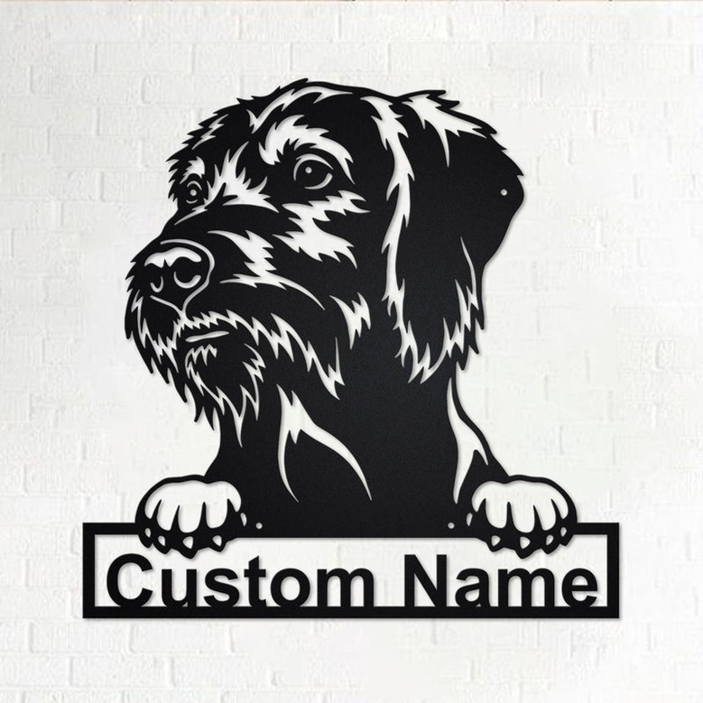 Custom Wirehaired Vizsla Dog Metal Wall Art, Personalized Wirehaired Vizsla Name Sign Decoration For Room, Wirehaired Vizsla Home Decor