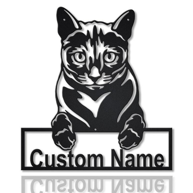 Personalized Russian Blue Cat Metal Sign Art | Custom Russian Blue Cat Metal Sign | Animal Gift | Pets Gift | Birthday Gift