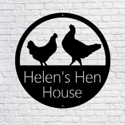 Personalized Hen House Sign, Hen House Coop Sign, Metal Chicken Coop Sign
