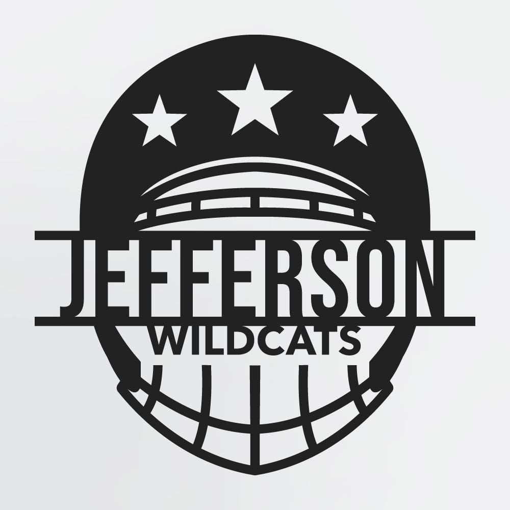 All-Star Football Helmet Wall Art With Custom Name, Team Name, Personalized Metal Football Sign