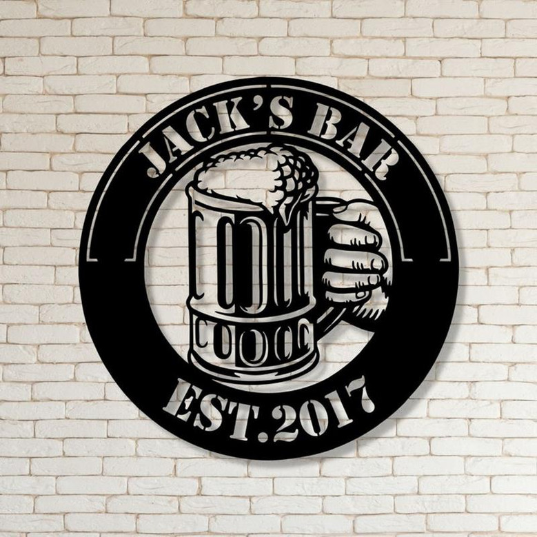 Custom Metal Bar Sign, Personalized Bar Sign ,Business Sign , Home Decor