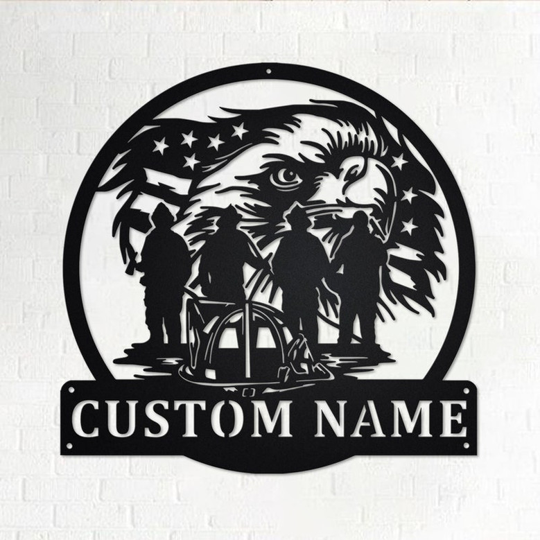 Custom Fire Fighter Metal Wall Art, Personalized Fire Fighter Name Sign Decoration For Room, Fire Fighter Home Decor, Custom Fire Fighter