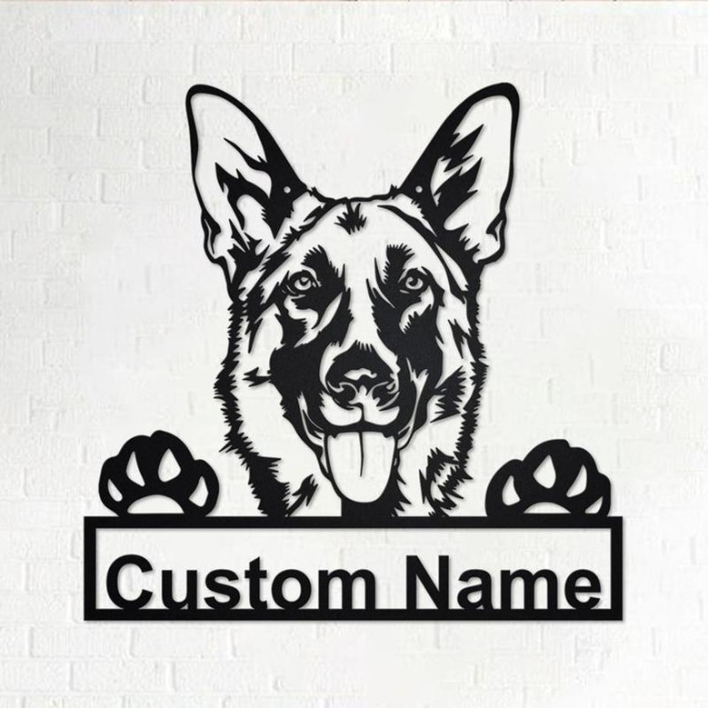 Personalized Dutch Shepherd Metal Sign | Dutch Shepherd Metal Wall Art | Dutch Shepherd Metal Wall Decor | Custom Dutch Shepherd |Custom Dog