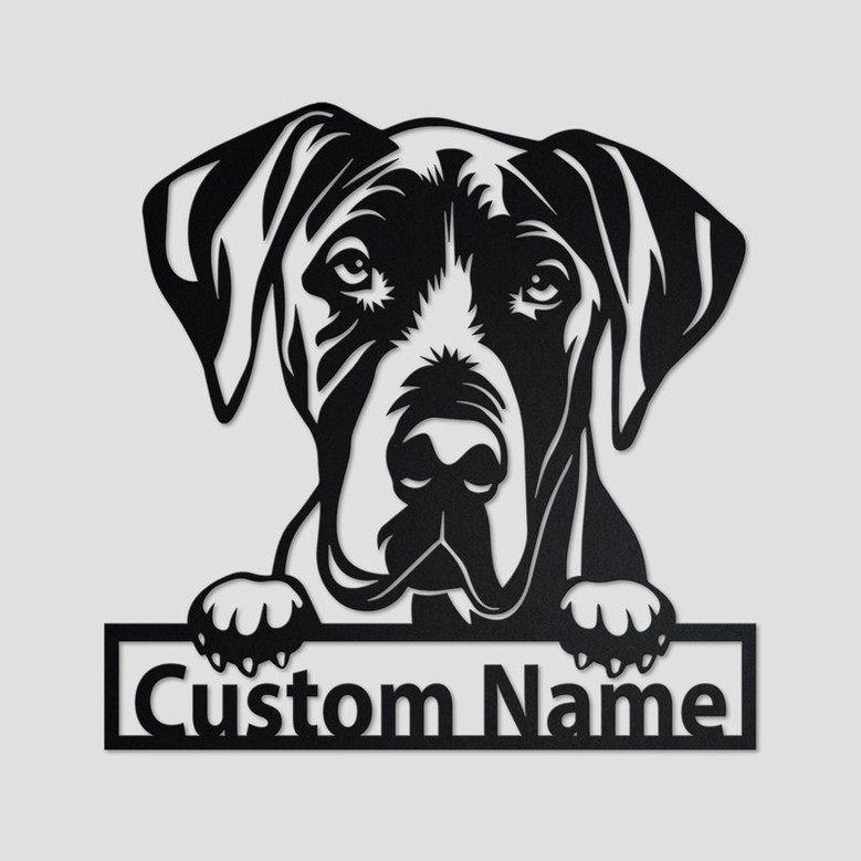Personalized Great Dane Metal Sign | Great Dane Metal Wall Art | Dog Metal Sign | Great Dane Gift | Great Dane Lover Gift | Great Dane Lover
