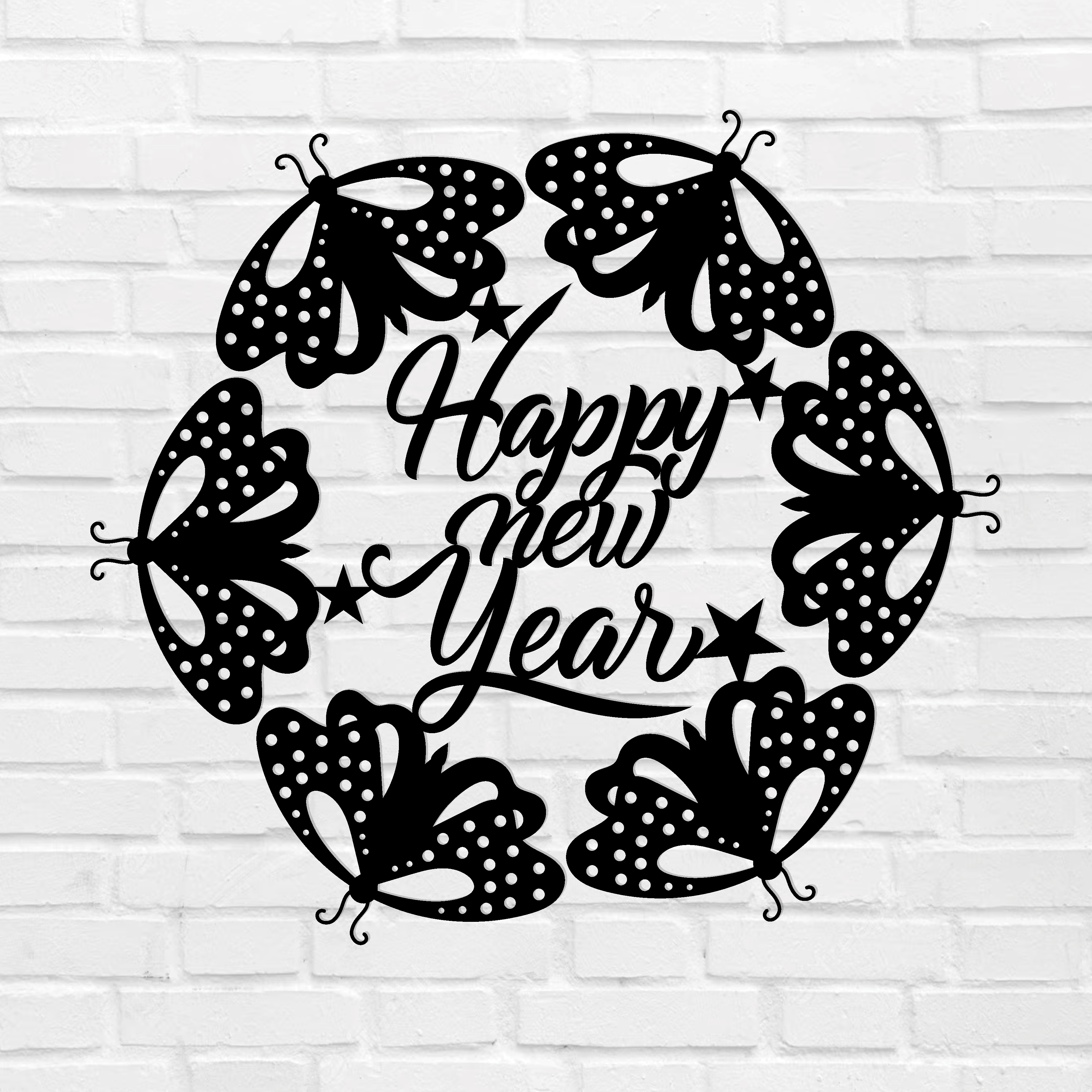 Happy New Year Metal Sign