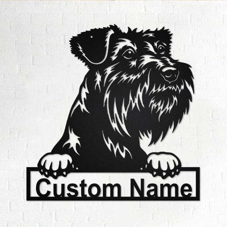 Custom Tsverkshnautser Dog Metal Wall Art, Personalized Tsverkshnautser Name Sign Decoration For Room,Tsverkshnautser Home Decor, Custom Dog