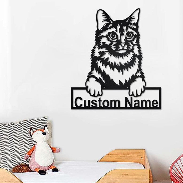 Custom Somali Cat Metal Wall Art, Personalized Somali Cat Name Sign Decoration For Room, Somali Cat Home Decor, Custom Somali Cat, Cat Lover