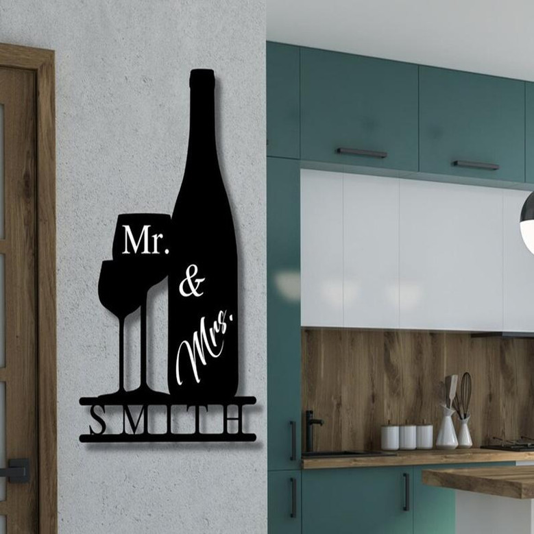 Personalized Metal couple Sign, Anniversary Gift, Newly Engaged Gift, Custom Metal Sign, Metal Wall Art Housewarming Gift Metal Home Decor