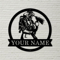 Personalized Fireman Firefighter Metal Sign Art Custom Fireman Firefighter Metal Sign, Fireman, Firefighter Gifts, Job Gift