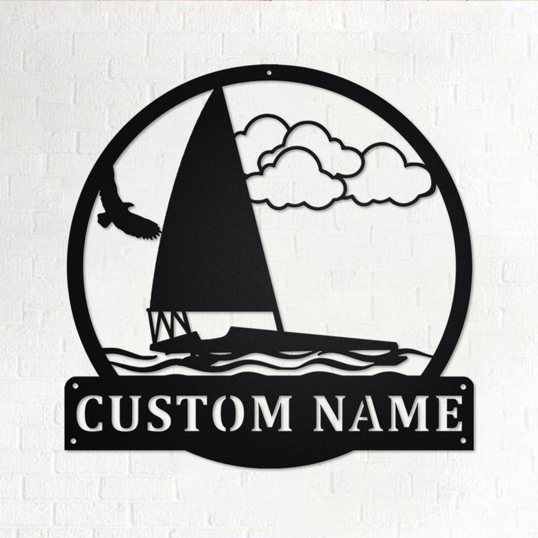 Custom Iceboat Metal Wall Art, Personalized Iceboat Name Sign Decoration For Room, Iceboat Metal Home Decor, Custom Iceboat, Iceboat Decor