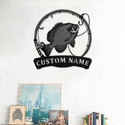 Personalized Bluegill Fish Metal Sign | Fishing Metal Wall Art | Fishing Metal wall Decor | Fishing Lover| Custom Fishing| Fishman| Bluegill