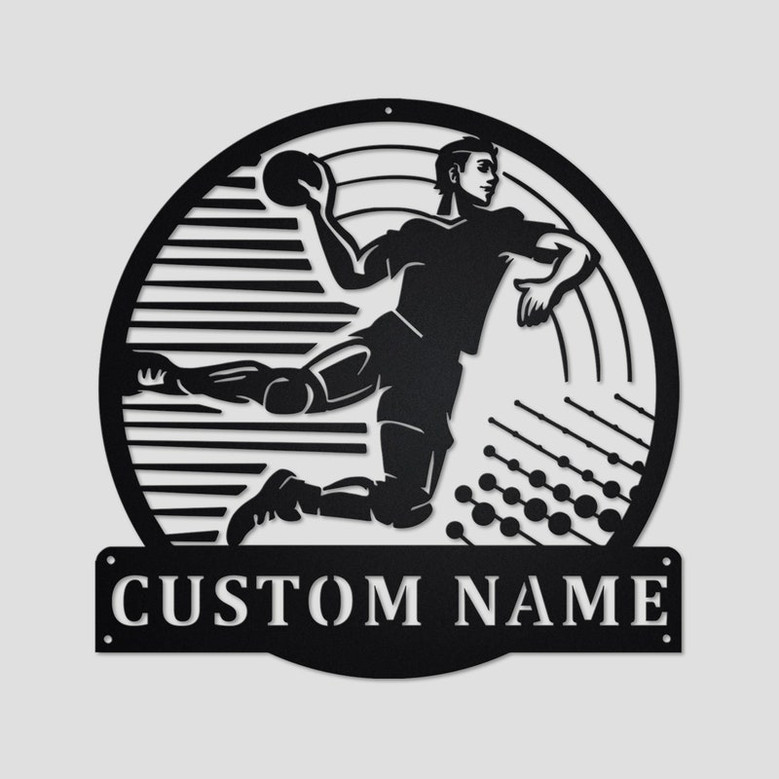 Handball Personalized Monogram Metal Wall Decor | Handball Metal Sign | Handball Metal Art | Handball Lover | Gifts For Handball Lover