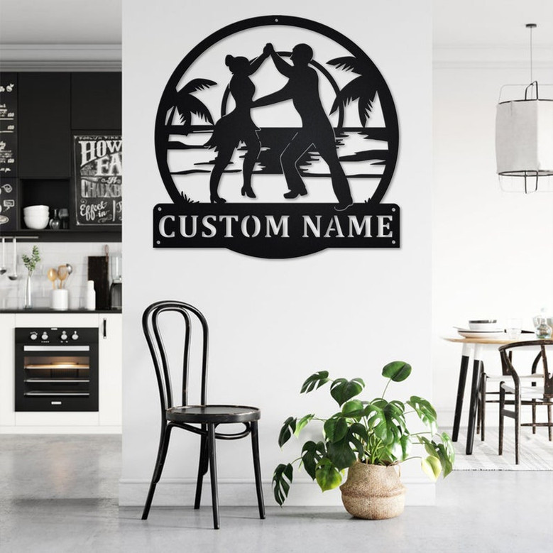 Custom Bachata Dance Metal Wall Art, Personalized Bachata Dance Name Sign Decoration For Room, Bachata Dance Home Decor,Custom Bachata Dance