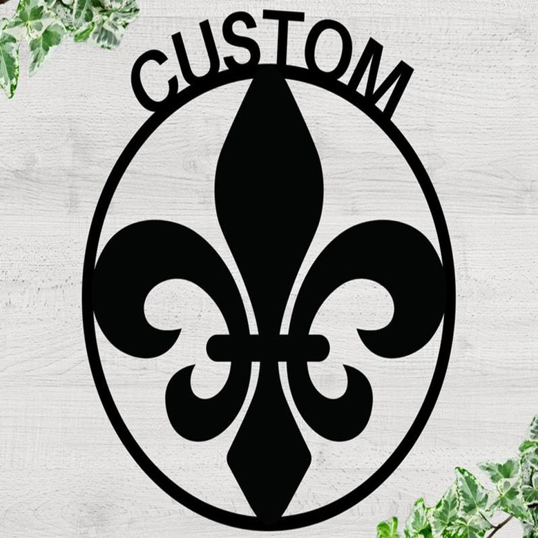 Personalized fleur-de-lis Sign|wall hanging|fleur-de-lis sign| fleur-de-lis|custom name sign|custom home decor|Louisiana sign|Louisiana|gift
